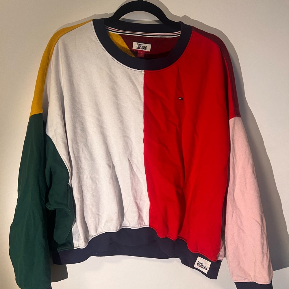 Tommy Hilfiger Y2K Colourblock Drop Shoulder Sweater